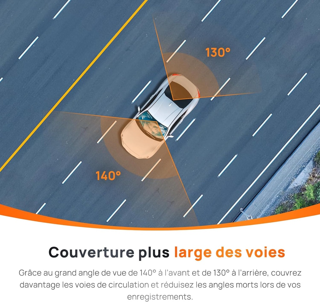 Caméra 70mai  embarquée Pro Plus+ A500S, Full HD 2.7K 