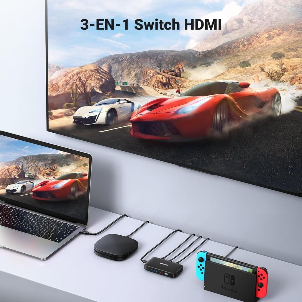 UGREEN Switch HDMI 4K 30Hz Commutateur HDMI 3 Entrées 1 Sortie