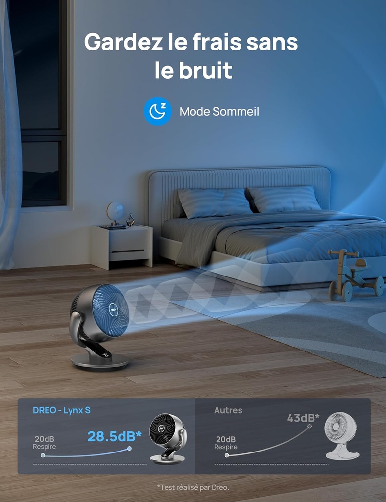 Dreo Ventilateur de table  avec télécommande