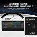 CORSAIR K55 RGB PRO + Harpoon RGB PRO Gaming Bundle