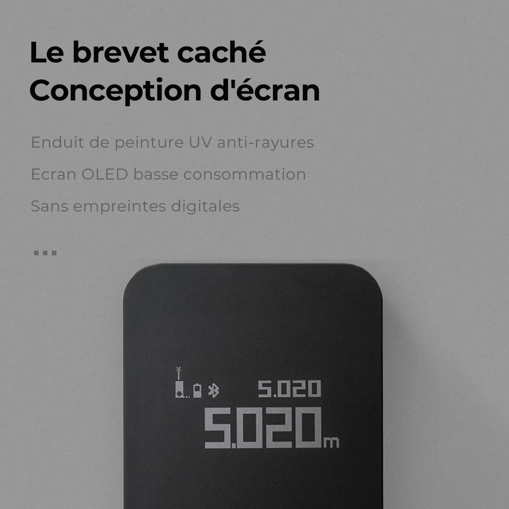 HOTO Télémètre Laser Numérique Bluetooth, Mètre Laser Rechargeable, 0,05 – 30m, Précision ±2 mm