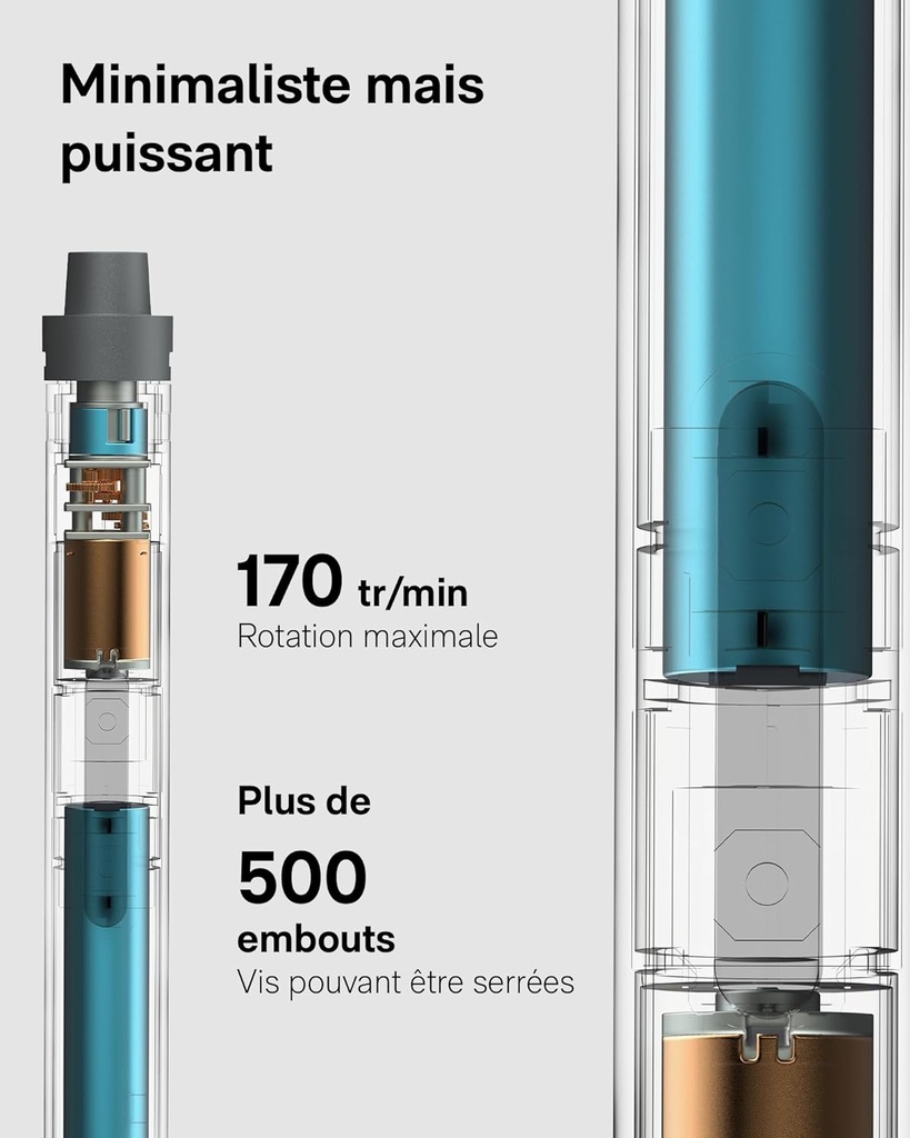 HOTO 25 en 1 Tournevis Électrique Précision, Mini Tournevis sans Fil, Vitesse 170 tr/min, Embouts Magnétiques en Acier S2