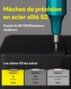 HOTO 24 en 1 Tournevis Précision, 24 Embouts Magnétique en Acier S2
