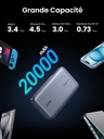 UGREEN Nexode 100W Batterie Externe 20000mAh Charge Rapide Power Bank USB 