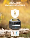 Station électrique portable Anker 521, Générateur Électrique Portable 256Wh, Batterie LiFePo4, 5 Ports, 1 Prise CA, 1 USB C PD 60W