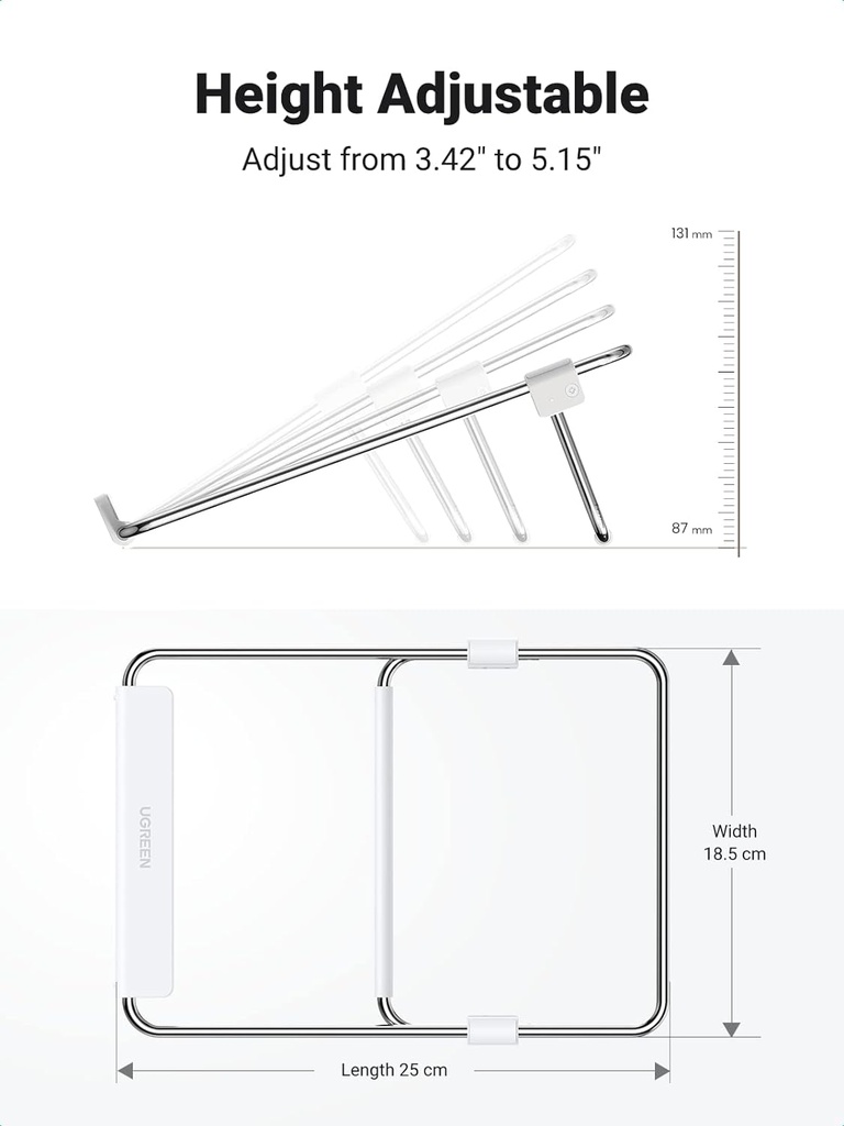 UGREEN Support Ordinateur Portable en Aluminium  de 11 à 16 Pouces Laptop