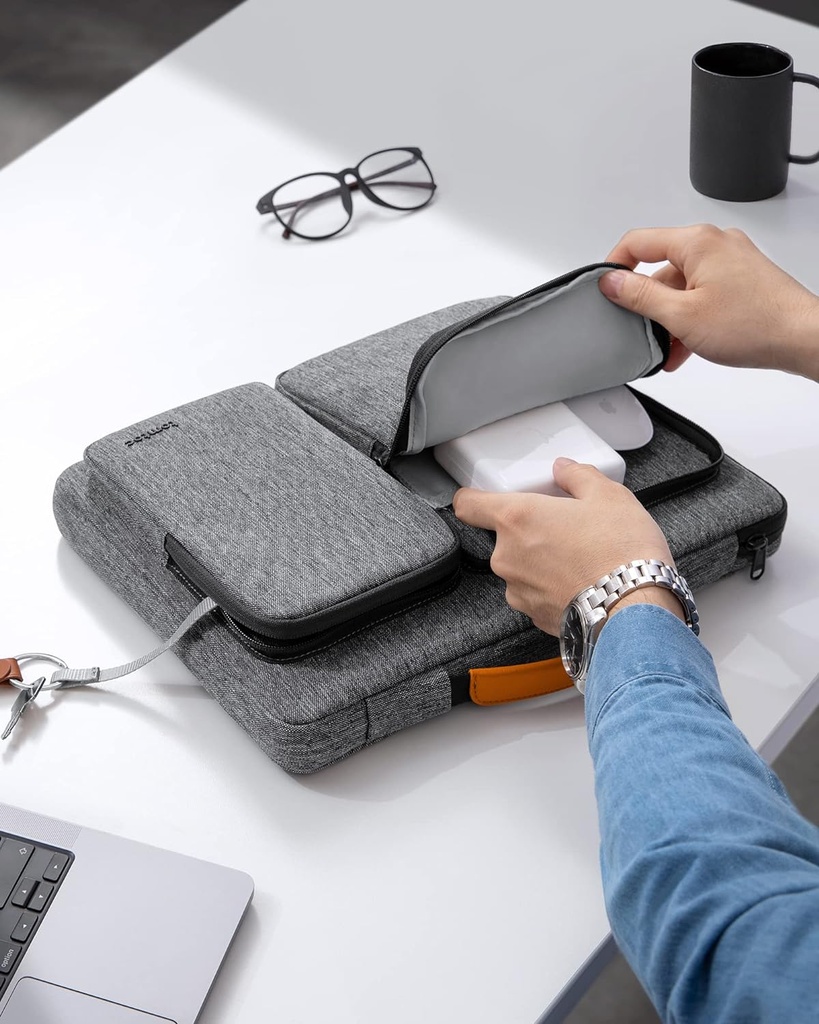 tomtoc 360° Housse pour 13 Pouces MacBook Air/ Pro Sacoche pour Ordinateur Portable