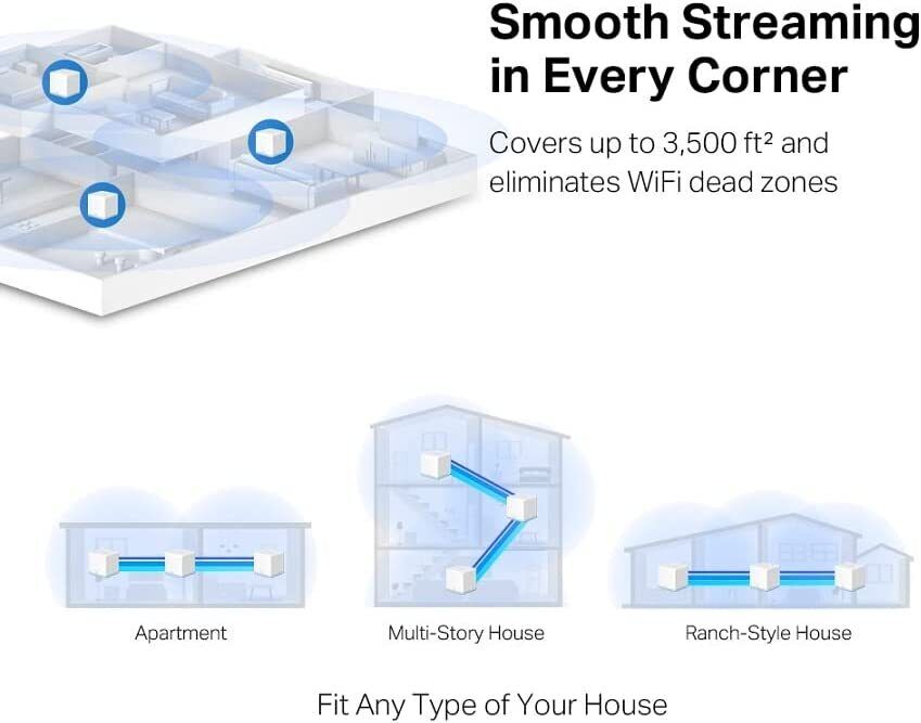 MERCUSYS WiFi Mesh  AC1200Mbps Halo H30 (pack-3)