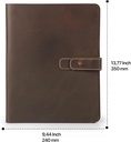 Londo - Housse de Tablette en Cuir véritable avec Deux emplacements pour Cartes et Porte-stylos en Cuir/Apple Pencil (12,9 Pouces Marron)