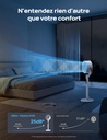 Dreo ventilateur silencieux 25dB, 30M de vent, 1500m³/h volume d'air, turbo-circulateur, hauteur 110CM, 6 modes, 8 vitesses, oscillation omnidirectionnelle 120°+105°