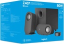 Logitech Z407 Haut-parleurs Bluetooth pour ordinateur avec caisson de basses et contrôle sans fil, son immersif, audio premium avec plusieurs entrées et haut-parleurs USB - Noir