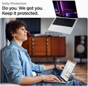 Spigen Glas.tR Slim Verre trempé pour Macbook Pro 16 Pouces (M3 / M3 Pro / M3 Max / M2 Pro / M2 Max / M1 Pro / M1 Max), Couverture complète, Extreme Résistant aux Rayures, Ultra Claire