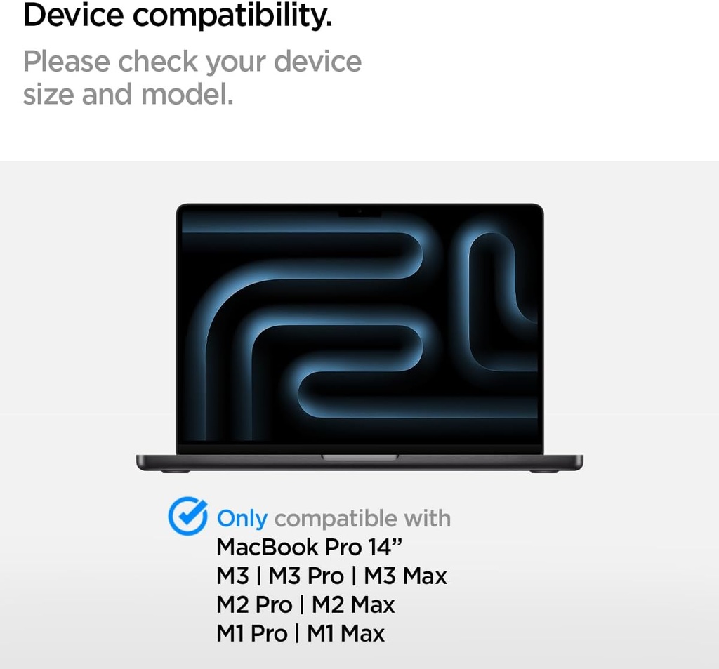 Spigen Urban Fit Coque Compatible avec Macbook Pro 14 Pouces 2023 2021, M3 / M3 Pro / M3 Max (2023) / M2 Pro / M2 Max / M1 Pro / M1 Max - Noir