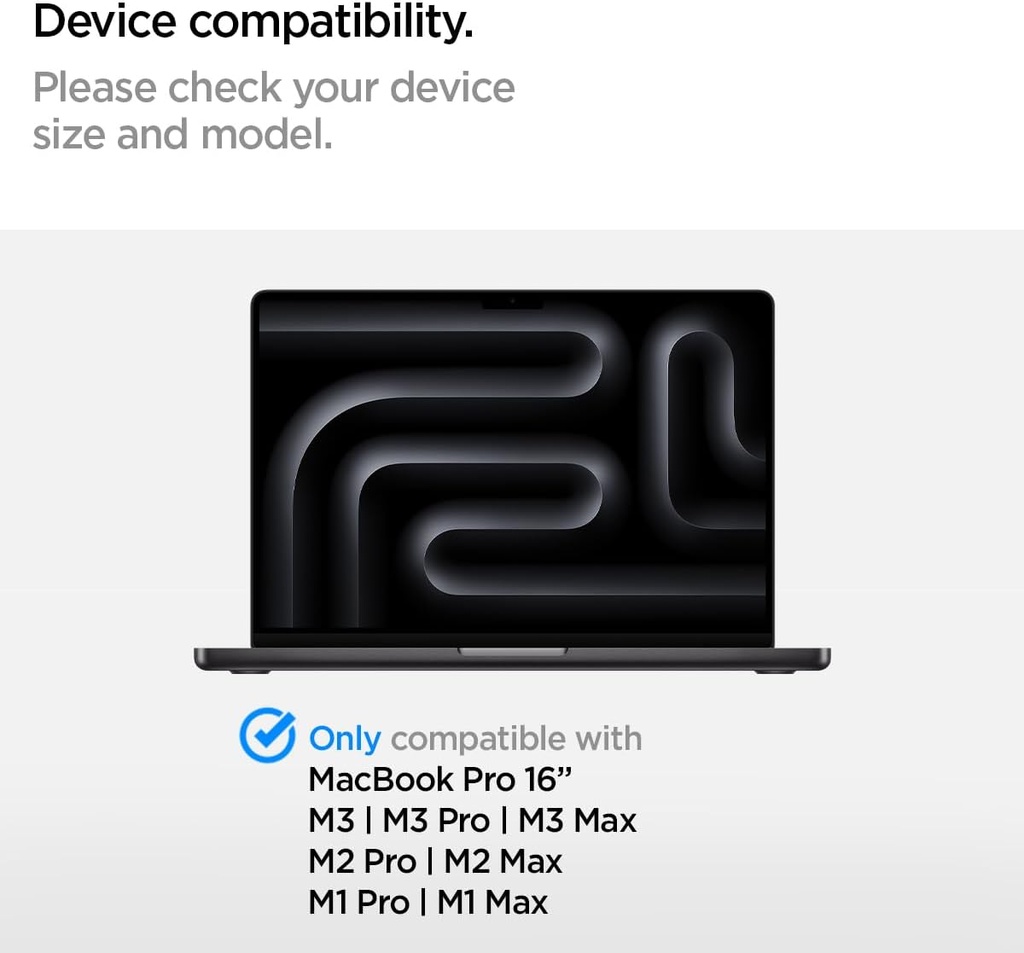 Spigen Urban Fit Coque Compatible avec Macbook Pro 16 Pouces 2023 2021, M3 Pro / M3 Max (2023) / M2 Pro / M2 Max / M1 Pro / M1 Max - Noir