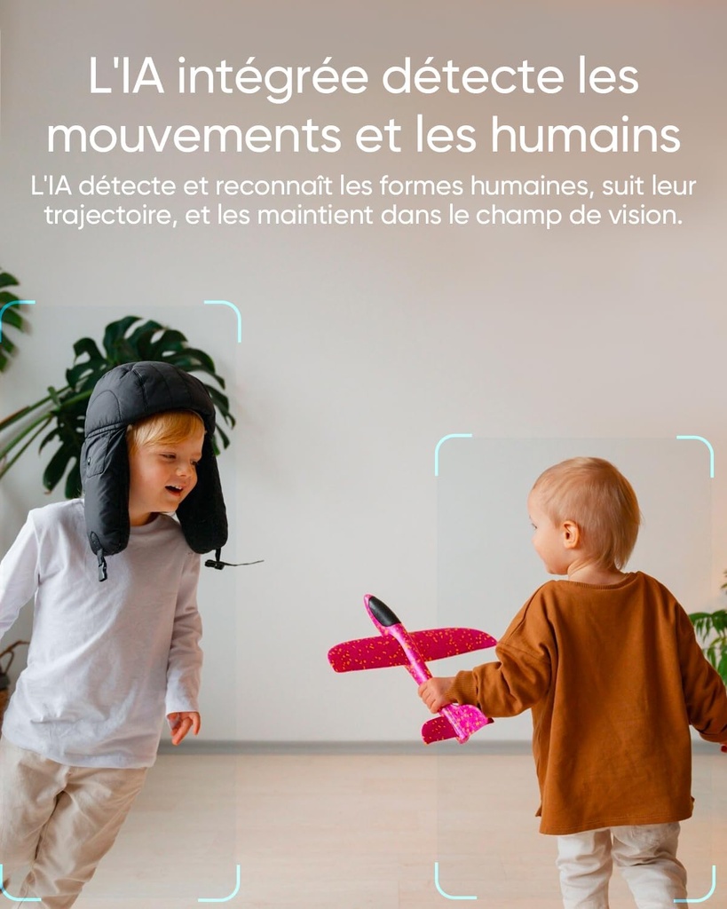 eufy Security Caméra intérieure C220, caméra de Surveillance avec résolution 2K, Rotation 360° et Inclinaison