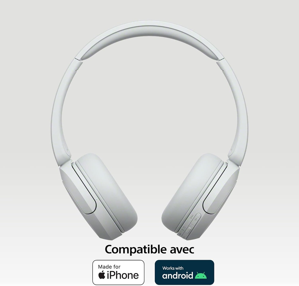 Sony WH-CH520 - Casque Bluetooth sans Fil, Multipoint, Micro intégré - jusqu'à 50 Heures d'autonomie 