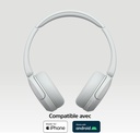 Sony WH-CH520 - Casque Bluetooth sans Fil, Multipoint, Micro intégré - jusqu'à 50 Heures d'autonomie 