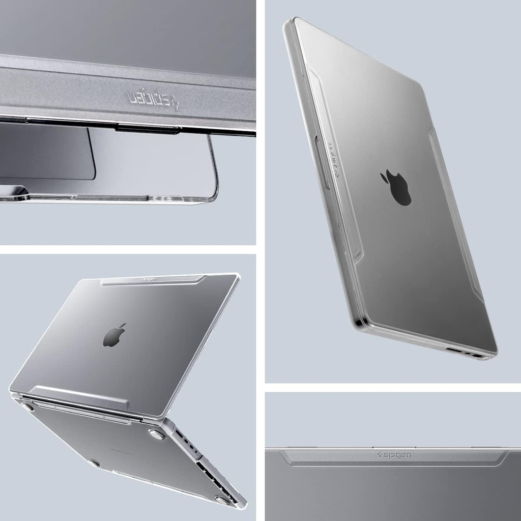 Spigen Thin Fit Coque Rigide Compatible avec Macbook Pro 16 Pouces 2023 2021, M3 Pro / M3 Max (2023) / M2 Pro / M2 Max / M1 Pro / M1 Max - Transparent