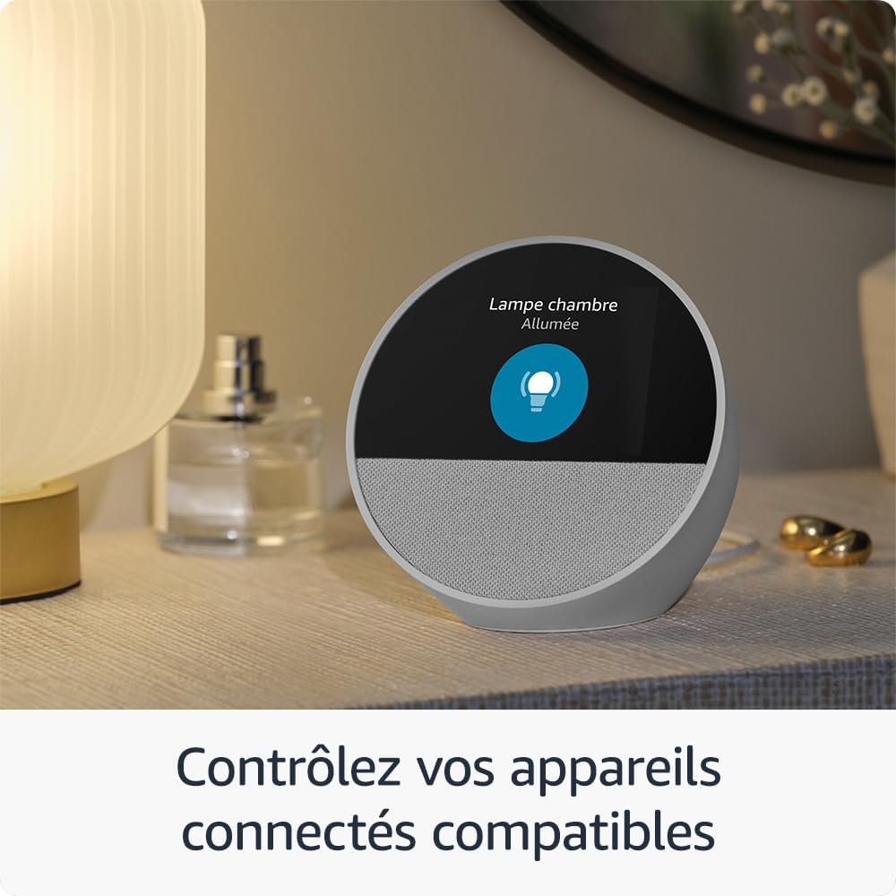 Nouvel Amazon Echo Spot (modèle 2024)  Réveil connecté 