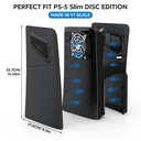 Coque pour Disc Edition, façade avec aérations pour PS5 Slim Noir