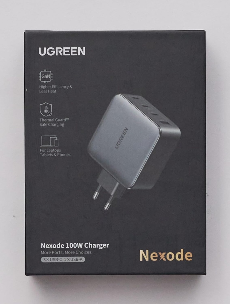 UGREEN Nexode 100W USB C Chargeur Rapide, prend en charge USB C 20 W ,4 Ports