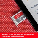 SANDISK - Carte mémoire Ultra microSDXC UHS-I Carte + Adaptateur SD, avec jusqu'à 140 Mo/s, Classe 10, U1, homologuée A1