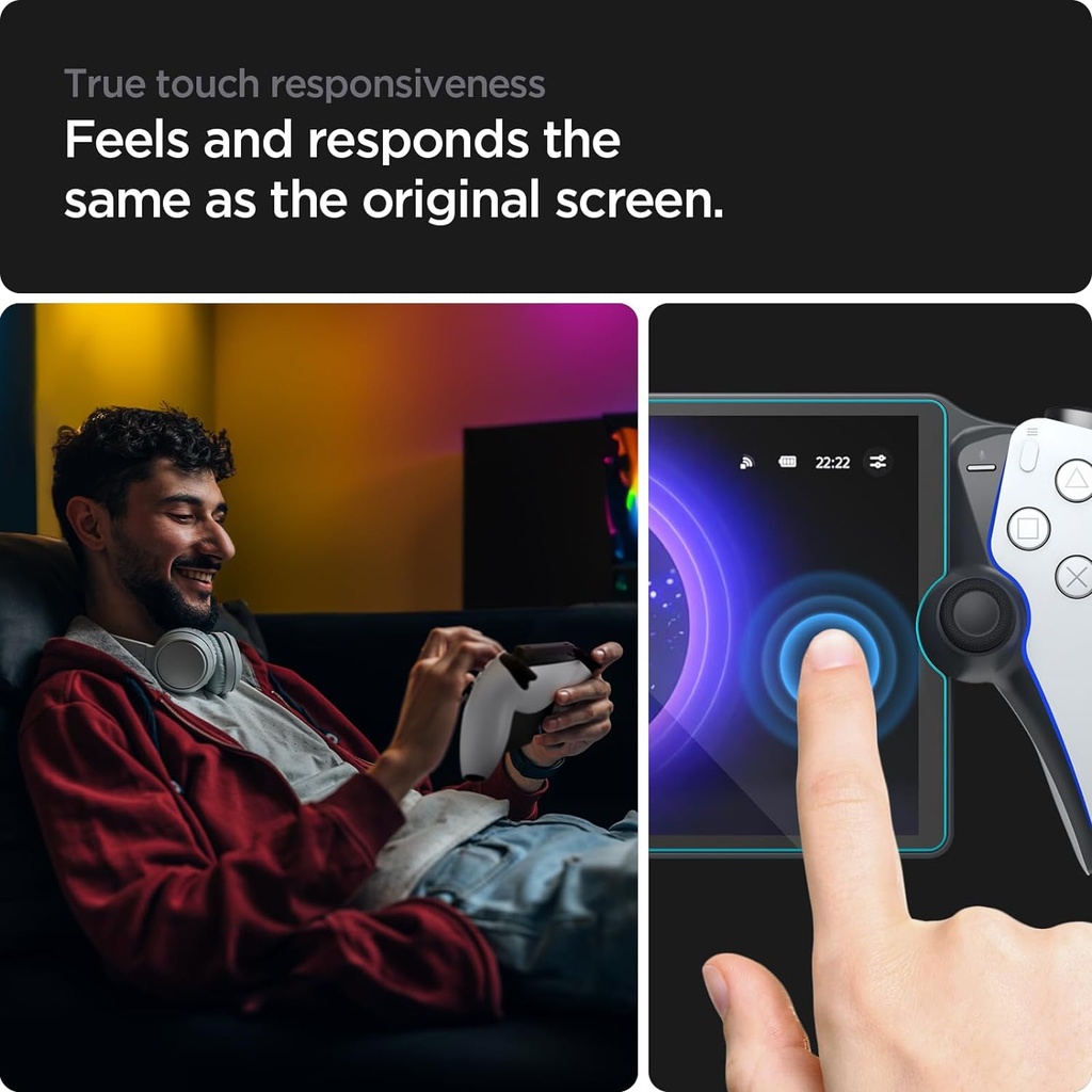 Spigen Glas.tR EZ Fit Verre Trempé compatible avec Sony PlayStation Portal Remote Player, 1 Pièce