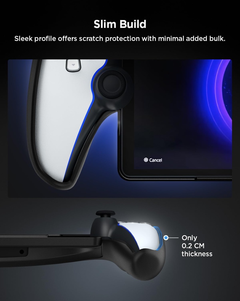 Spigen Thin Fit Coque Housse Compatible avec Playstation Portal Remote Player - Noir