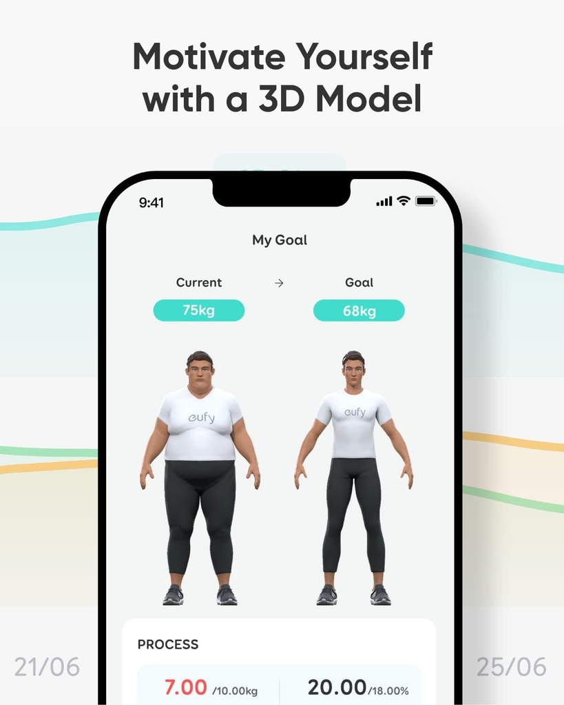 eufy P3 Balance Connectée WIFI, Analyse Intelligente, Mode corps Virtuel 3D,Multi-modes
