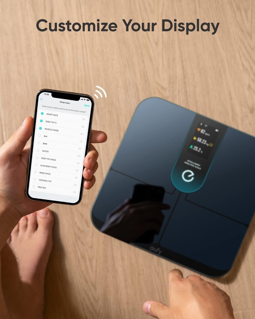eufy P3 Balance Connectée WIFI, Analyse Intelligente, Mode corps Virtuel 3D,Multi-modes