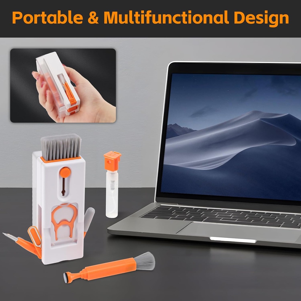 Alyvisun Kit de nettoyage de clavier, multifonction 11 en 1, pour ordinateur portable, téléphones, écouteurs