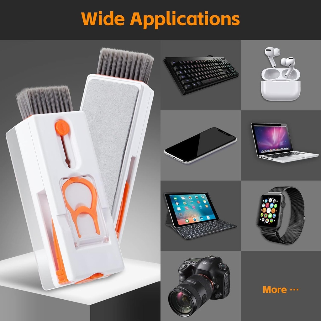 Alyvisun Kit de nettoyage de clavier, multifonction 11 en 1, pour ordinateur portable, téléphones, écouteurs