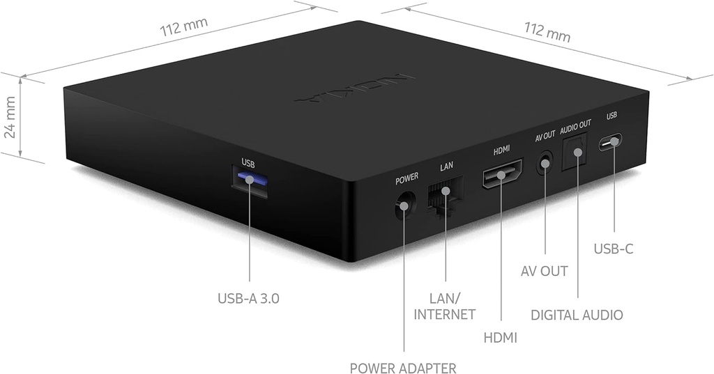 Nokia Streaming Box 8000, Android TV (Chromecast, HDMI, Netflix, Prime Video, Disney+)