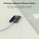 Belkin Chargeur secteur USB-C  25 W avec câble MFi USB-C vers Lightning compatible charge rapide, pour iPhone 13, 12, Pro, Pro Max, mini, etc.)