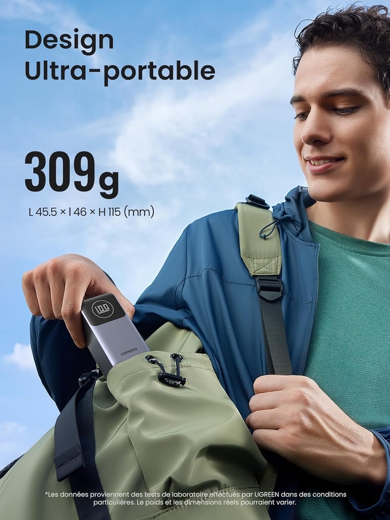 UGREEN Nexode Batterie Externe 12000mAh 100W PowerBank Charge Rapide de 2 Ports PD