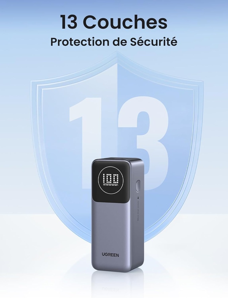 UGREEN Nexode Batterie Externe 12000mAh 100W PowerBank Charge Rapide de 2 Ports PD