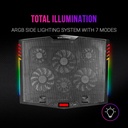 Mars Gaming MNBC5, Refroidisseur PC 19'' ARGB, 6 Ventilateurs,Support Portable