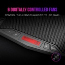 Mars Gaming MNBC5, Refroidisseur PC 19'' ARGB, 6 Ventilateurs,Support Portable