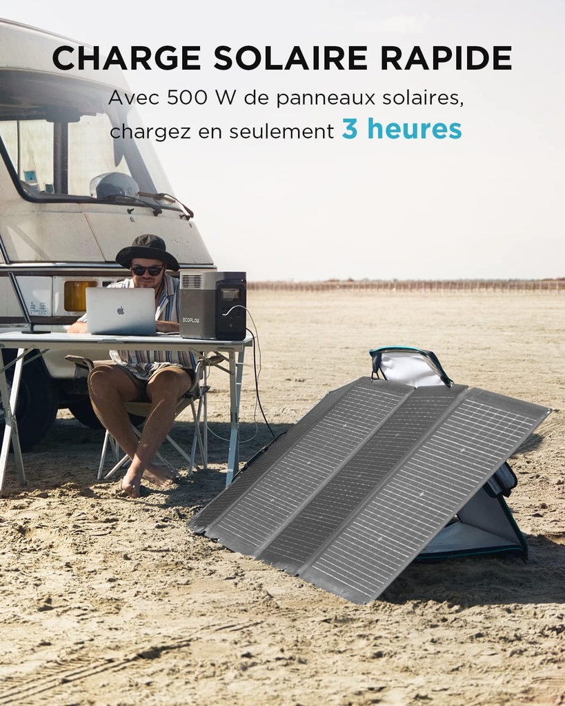 Station électrique portable Delta 2 ECOFLOW, 1024Wh batterie LFP, charge rapide 13 ports