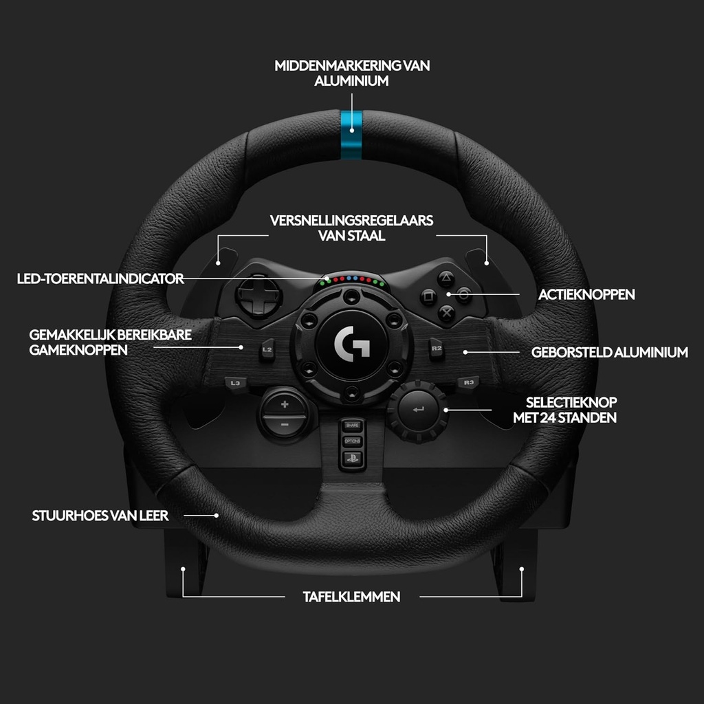 Logitech G G923 Volant de Course et Pédales 