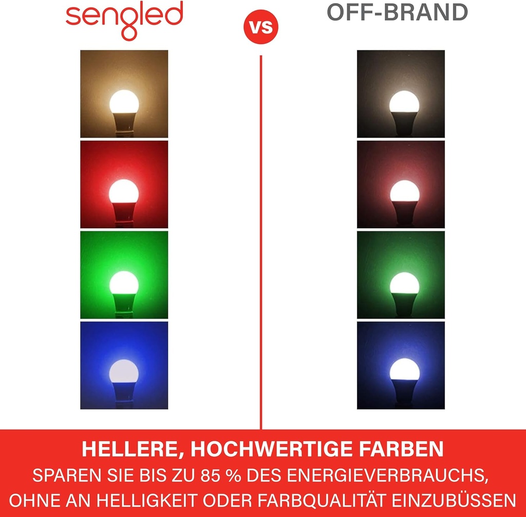 Sengled Ampoule intelligente LED (E27), compatible Matter et Alexa 60 W, Matter requise