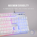 Mars Gaming MK220W Blanc, Clavier Gaming H-Mech Azerty