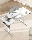 SONGMICS Bureau Électrique Assis-Debout, Bureau Réglable en Hauteur, 60P x 140L x (72-120)H cm, 4 Hauteurs Mémorisables