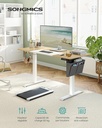 SONGMICS Bureau Électrique Assis- Debout, Bureau Réglable en Hauteur, 60P x 140L x (72-120)H cm, 4 Hauteurs Mémorisables