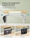 SONGMICS Bureau Électrique Assis- Debout, Bureau Réglable en Hauteur, 60P x 140L x (72-120)H cm, 4 Hauteurs Mémorisables