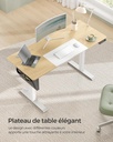SONGMICS Bureau Électrique Assis- Debout, Bureau Réglable en Hauteur, 60P x 140L x (72-120)H cm, 4 Hauteurs Mémorisables