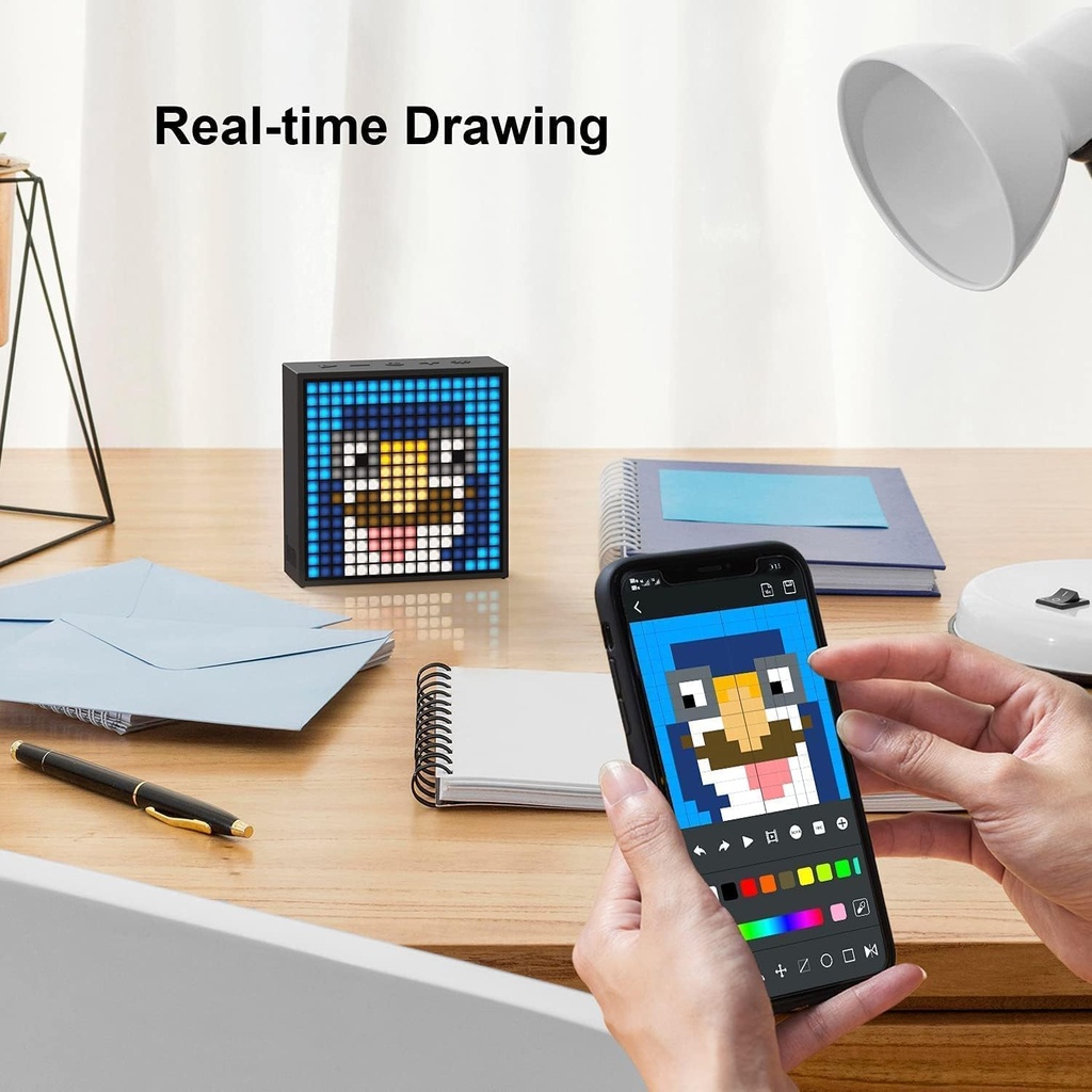 Divoom Timebox-Evo, Animation Pixel Art Enceinte Bluetooth, 12 Sonneries