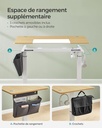 SONGMICS Bureau Électrique Assis-Debout, Bureau Réglable en Hauteur, 60P x 120L x (72-120)H cm, 4 Hauteurs Mémorisables