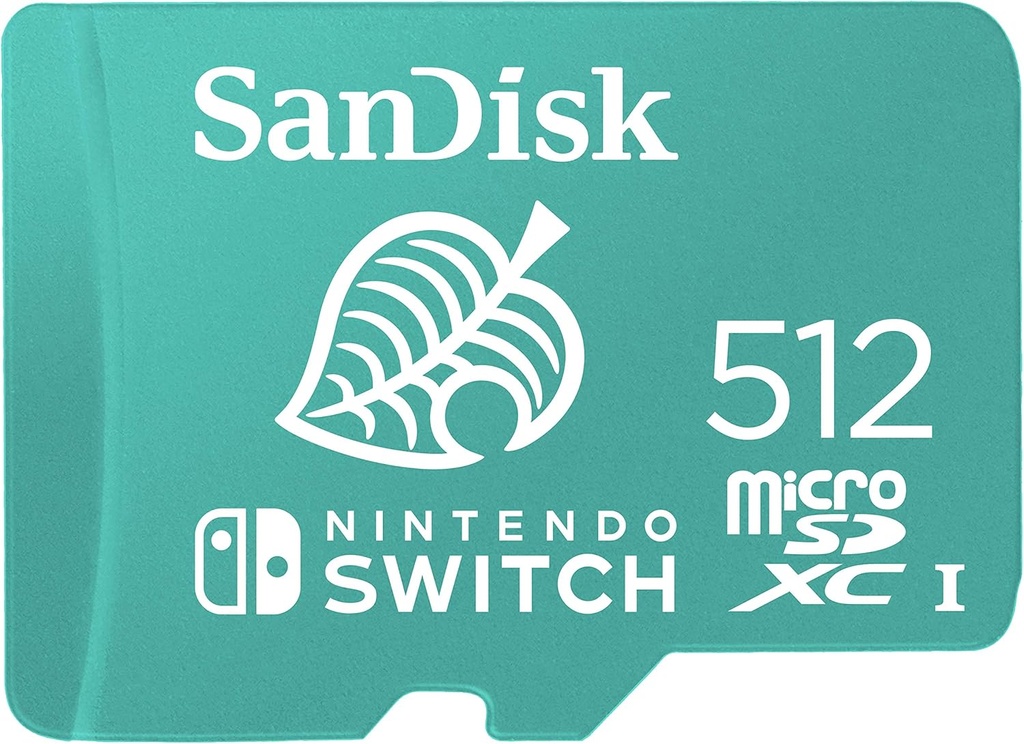 SanDisk 512GB Nintendo V30 100MBs MicroSDXC Memory Card and Adapter