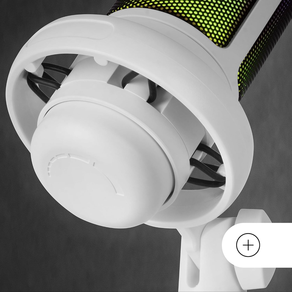 Mars Gaming MMIC-SE, Microphone de Studio ARGB Professionnel, ADC Ultra Haute Définition 196kHz 24-bit,Support Anti -Choc+ Filtre Métallique Pop Mesh